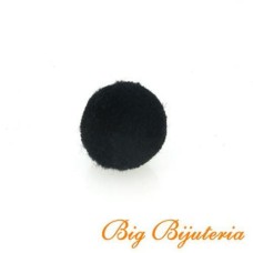 Pompom Preto Camurça 25 mm 1  unidades