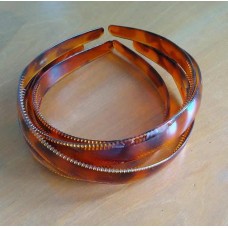 Tiara 17 mm em acrilico Caramelo p/ encapar uma unidade