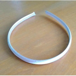 Tiara 10 mm em acrilico Prata encapada uma unidade