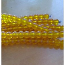 Bola 08 mm Laranja Fosco Vidro Fio com aprox. 28 unidades