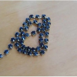 Strass SS16 Jet ouro velho um metro