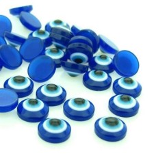 Acrílico Chaton Olho Grego Azul 06 mm 25 unidades