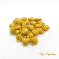 Acrílico mostarda 12 mm coração 25 gramas