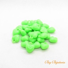 Acrílico verde neon 12 mm coração 25 gramas