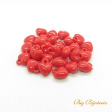 Acrílico vermelho 12 mm coração 25 gramas