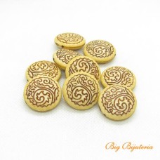 Afro resina bege 25x07 mm 10 gramas aprox. 3 unidades