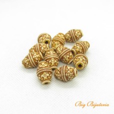 Afro resina bege 18x12 mm 10 gramas aprox. 7 unidades