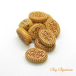 Afro resina bege 26x18 mm 10 gramas aprox. 4 unidades