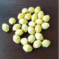 Afro resina bege 11x08 mm 10 gramas aprox. 24 unidades