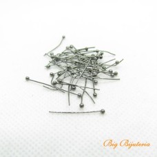 Alfinete bolinha latão grafite 20 mm 100 unidades