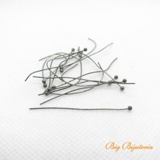 Alfinete bolinha latão grafite 40 mm 100 unidades