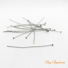 Alfinete bolinha latão grafite 60 mm 100 unidades