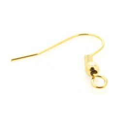 Anzol de brinco ouro flash 10  unidades