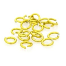 Argola 08 mm amarelo em Alumínio 10 g aprox. 190 unidades