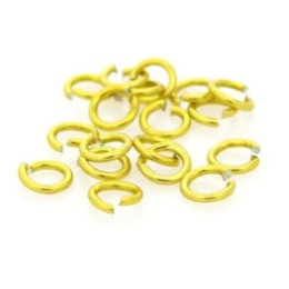 Argola 08 mm amarelo em Alumínio 10 g aprox. 190 unidades