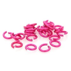 Argola 09 mm pink em Alumínio 10 g aprox. 100 unidades