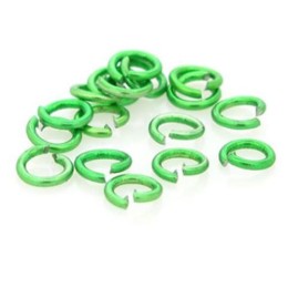 Argola 07 mm verde em Alumínio 10 g aprox. 230 unidades