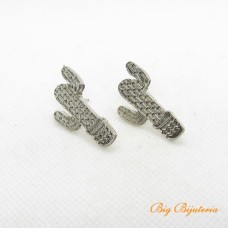 Base de brinco cacto níquel 30x18 mm 1 par