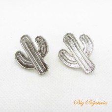 Base de brinco cacto níquel 30x25 mm 1 par