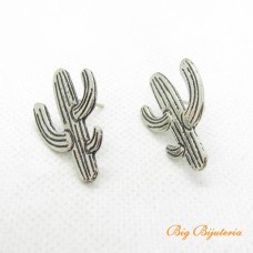 Base de brinco níquel velho 28x19 mm cacto 1 par