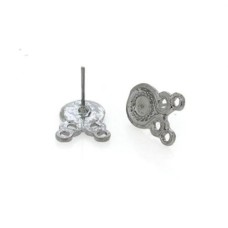 Base de Brinco Grafite 17x13x02 mm 1 Par