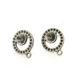 Base de Brinco Grafite 18 mm 1 Par
