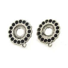 Base de Brinco Grafite 24 mm 1 Par