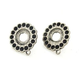 Base de Brinco Grafite 24 mm 1 Par