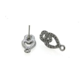 Base de Brinco Grafite 24x12x02 mm 1 Par