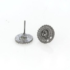 Base de Brinco Grafite 24x24x02 mm 1 Par