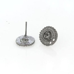 Base de Brinco Grafite 24x24x02 mm 1 Par