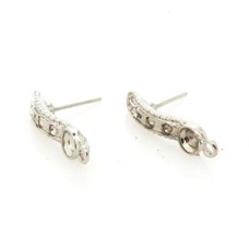 Base de Brinco Níquel 25x05 mm 1 Par