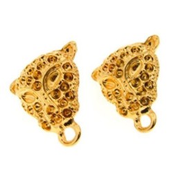 Base de Brinco Ouro Flash 20x18 mm 1 Par