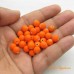 Bola 08 mm emborrachada laranja neon 25 gramas