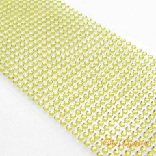 Cartela autocolante cristal amarelo 3 mm 800 unidades