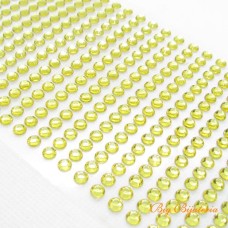 Cartela autocolante cristal amarelo 5 mm 430 unidades