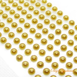 Cartela autocolante dourado 5 mm 320 unidades