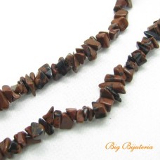 Cascalho de pedra obsidiana marrom 1 Fio aprox. 230 unidades