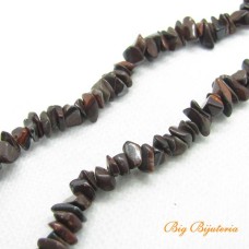 Cascalho de pedra olho de tigre vermelha 1 fio aprox. 230 unidades