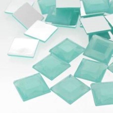 Chaton Quadrado Pacific opal 14x14 mm 5  unidades