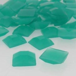 Chaton quadrado white green 10x10 mm 5  unidades