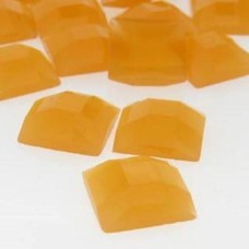 Chaton quadrado white orange 10x10 mm 5  unidades