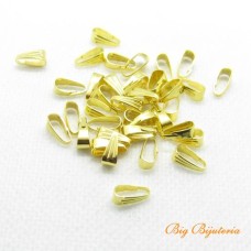 Contra argola dourado 04x08 mm riscado 10 unidades