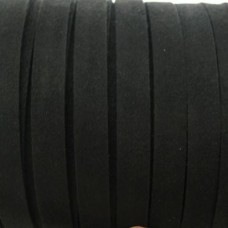 Cordão Camurça Preto 10 mm 1 metro