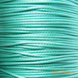 Fio encerado coreano azul metalizado 1 mm 10 metros