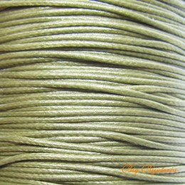 Fio encerado coreano verde militar 1 mm 10 metros