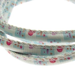 Fio Couro Ecológico Estampado Peixe 6mm 1 metro
