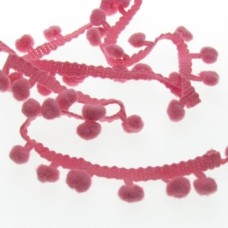 Cordão de Pompom Rosa 0.8 cm 1 metro