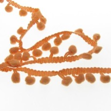 Cordão de Pompom Laranja 0.8cm 1 metro