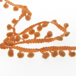 Cordão de Pompom Laranja 0.8cm 1 metro